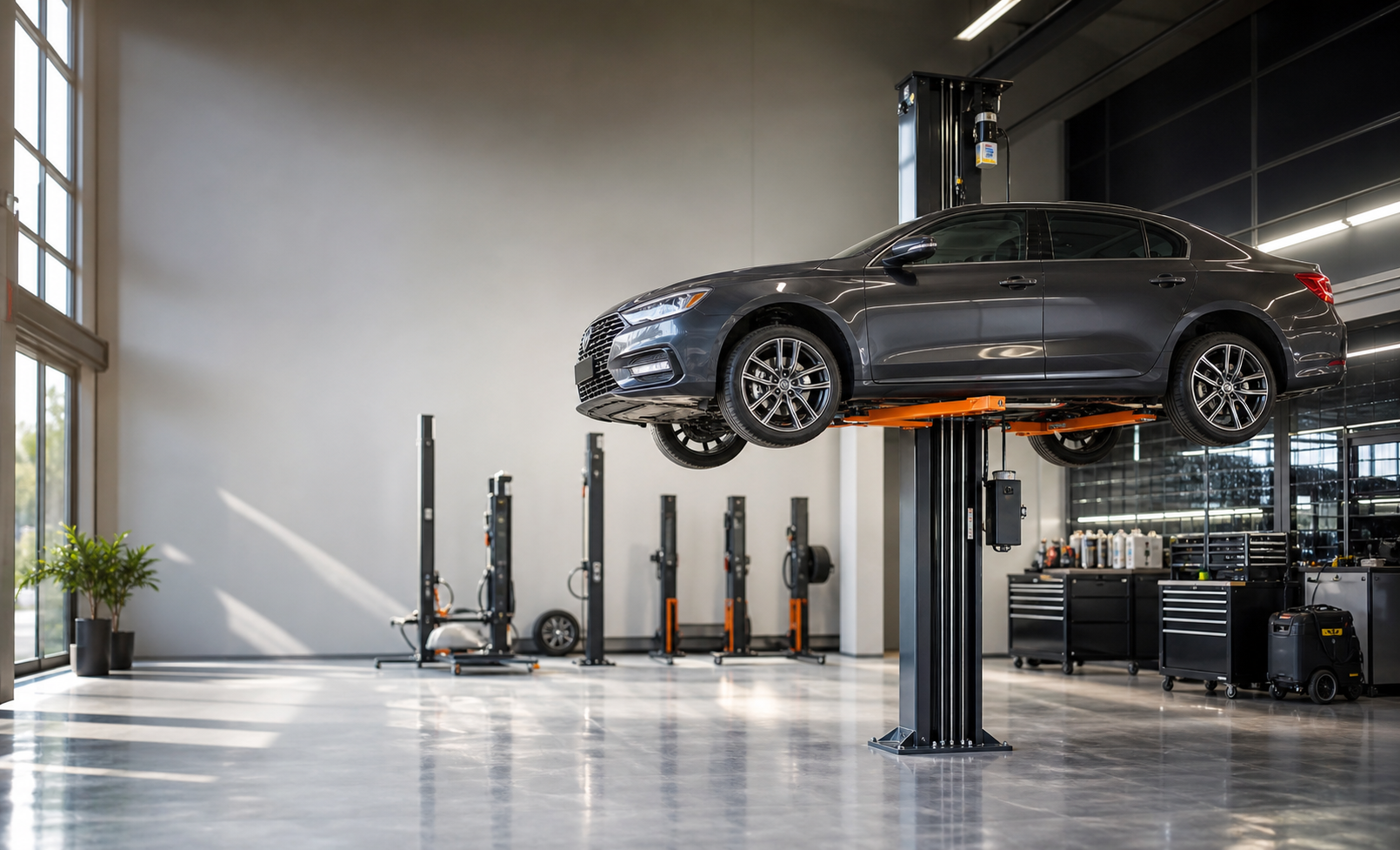 Top 5 bàn nâng 1 cầu tốt nhất 2026 cho tiệm rửa xe và garage
